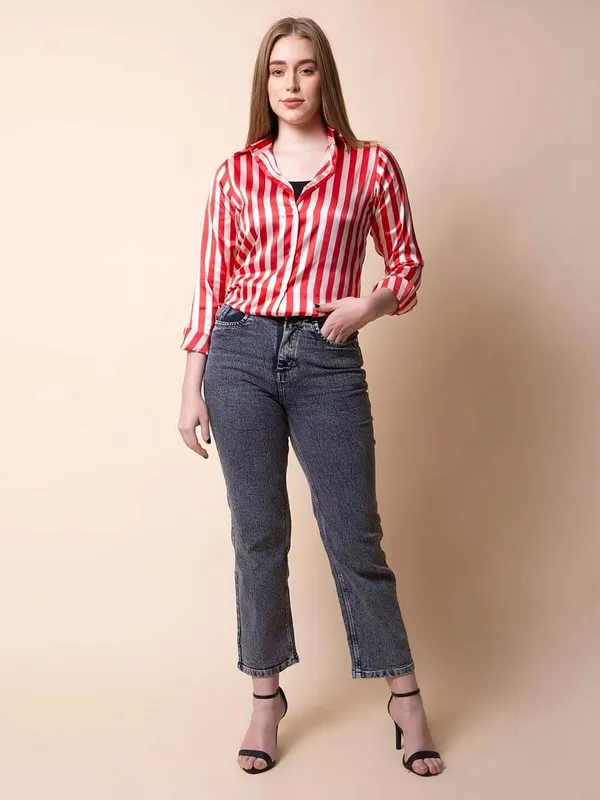 Red_White_Striped_Regular_Fit_Solid_Shirt