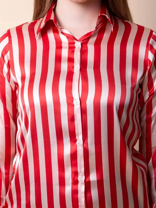 Red_White_Striped_Regular_Fit_Solid_Shirt