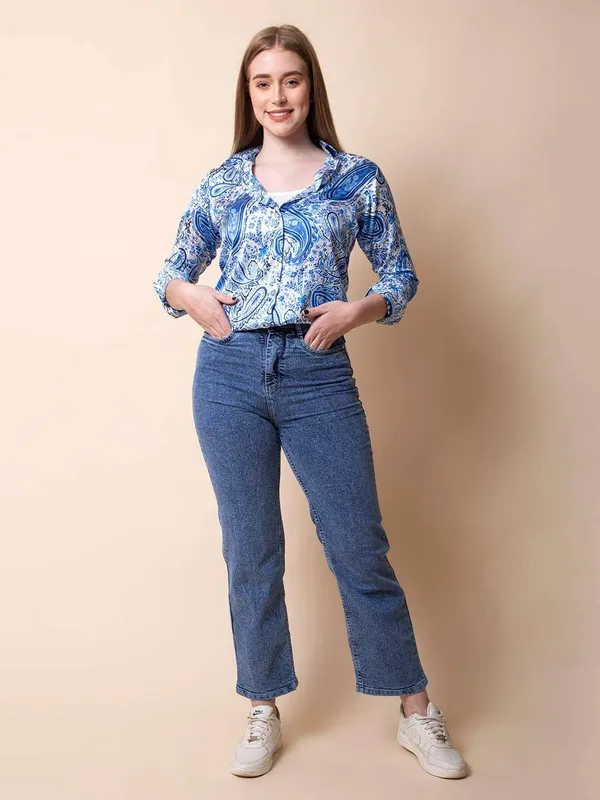 Sky_Blue_Paisley_Printed_Regular_Fit_Solid_Shirt