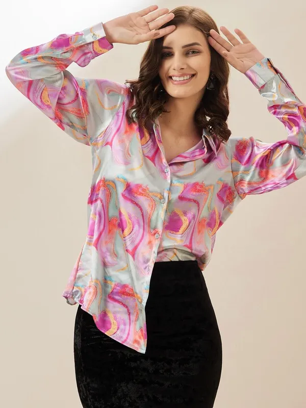 Multicolor_Satin_Marble_Printed_Regular_Fit_Solid_Shirt