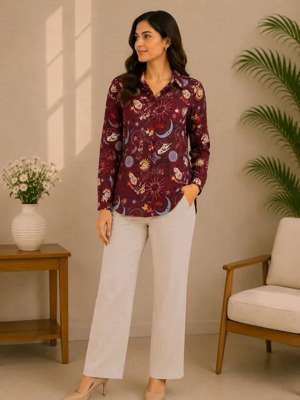 Fortune_Teller_Burgundy_Shirt