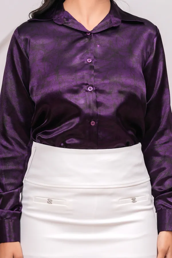 Royal_Purple_Satin_Shirt_for_Women