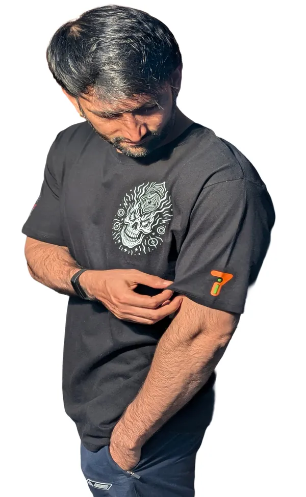 HALLOWEEN_SKULL_|_DESIGN_|_RGB_REACTIVE_MOTIONS_|_Bio-Washed_COTTON_|_210_GSM_T-SHIRT