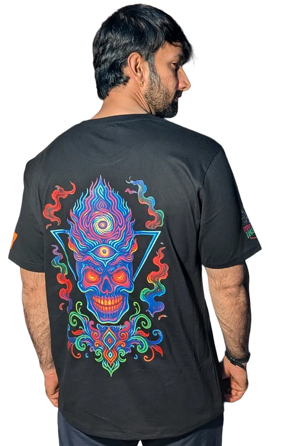 HALLOWEEN_SKULL_|_DESIGN_|_RGB_REACTIVE_MOTIONS_|_Bio-Washed_COTTON_|_210_GSM_T-SHIRT