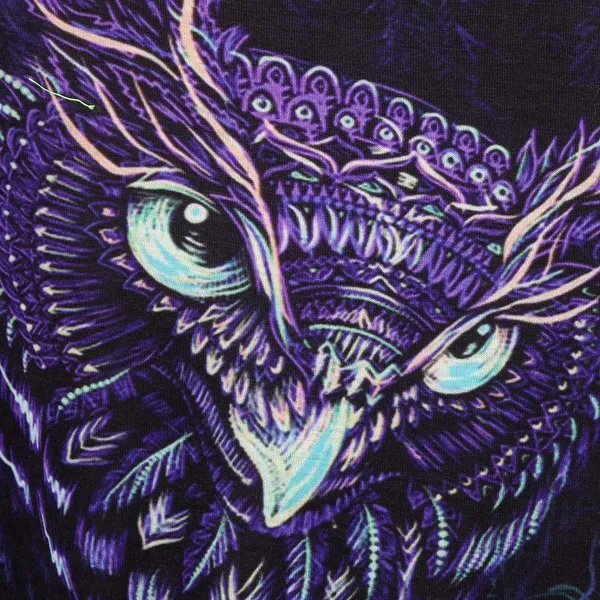 PSY-OWL_|_UV_REACTIVE_DESIGN_|_FESTIVE_FIT_|_T-SHIRT_|_210_GSM