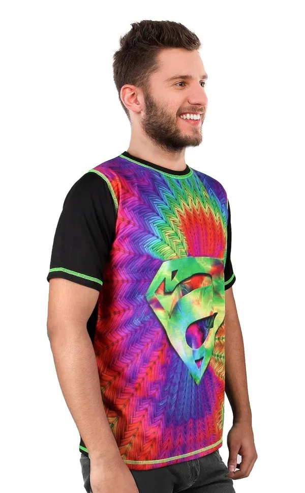 SUPERMAN-PORTAL_|_UV_Reactive_T-SHIRT_Dry_Fit_Micro_&_100%_Biowashed_Cotton__|_210_GSM