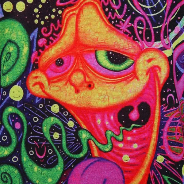 PSY_TOON_INTERVENTION_|_UV_Reactive_T-SHIRT_Dry_Fit_Micro_&_100%_Biowashed_Cotton__|_210_GSM