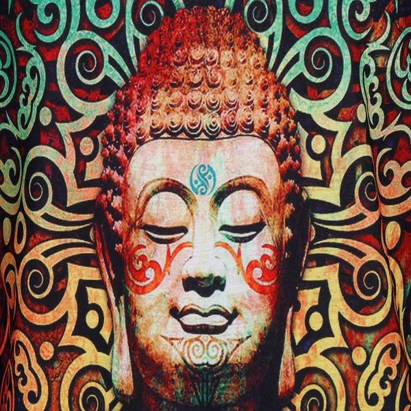 BUDDHA-PEACE-MEDITATION_|_UV_Reactive_T-SHIRT_Dry_Fit_Micro_&_100%_Biowashed_Cotton__|_210_GSM