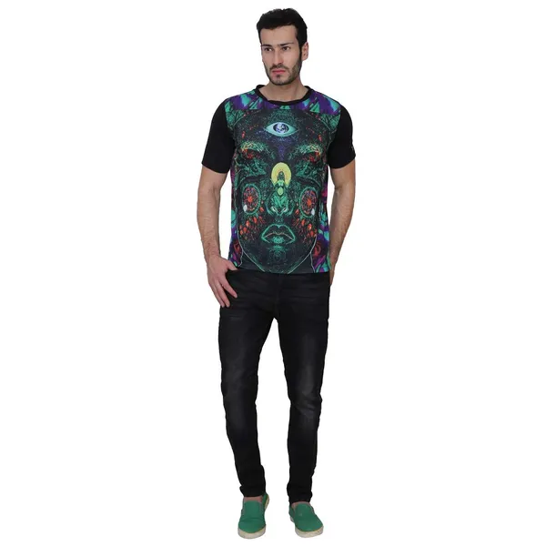 FACE_INTERVENTION_UV_Glow_Design_|_Unisex_T-SHIRT_Dry_Fit_Micro_&_100%_Biowashed_Cotton__|_210_GSM