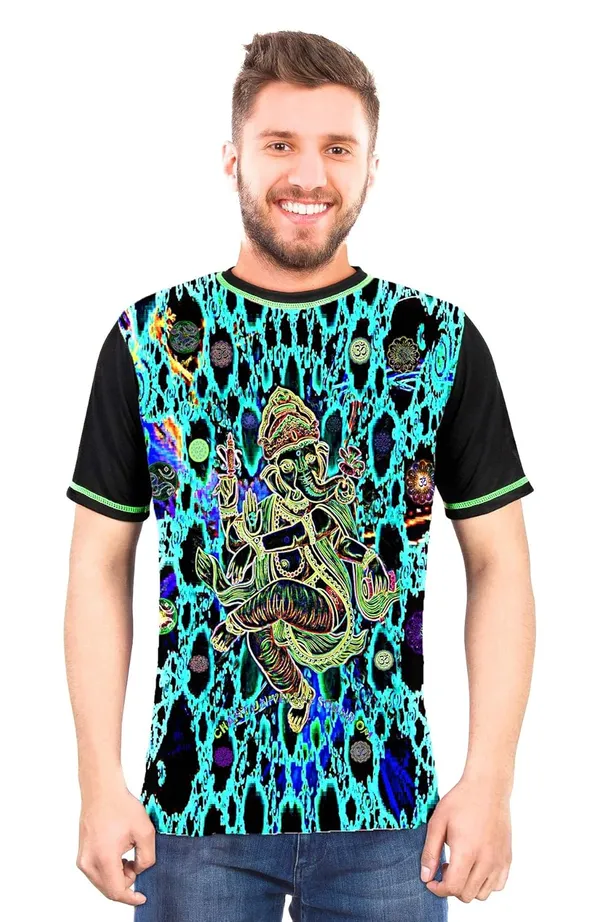 GANESHA-OM-CHANTING_|_UV_Glow_ART__|_Festival_Fit__|_T-SHIRT_|_210_GSM