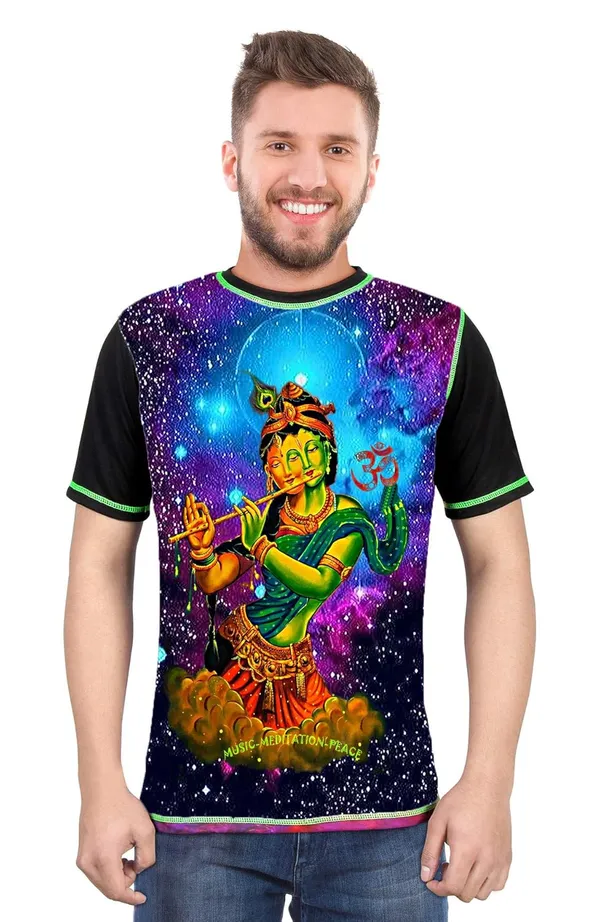 RADHA-KRISHNA-MUSIC_MEDITATION_|_UV_Reactive_Art_|_T-SHIRT_Dry_Fit_Micro_&_100%_Biowashed_Cotton__|_210_GSM