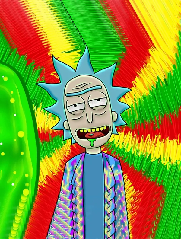 PSYART-RICK-PORTAL_|_UV_Reactive_|_Classy_Fit_T-SHIRT__|_210_GSM