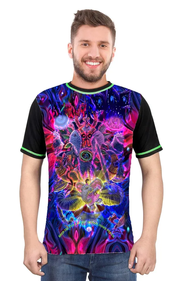 GANESHA_EGO_SHED_AVATAR__|_UV_REACTIVE__|__SPIRITUAL_CONNECTION_|_T-SHIRT_|_210_GSM