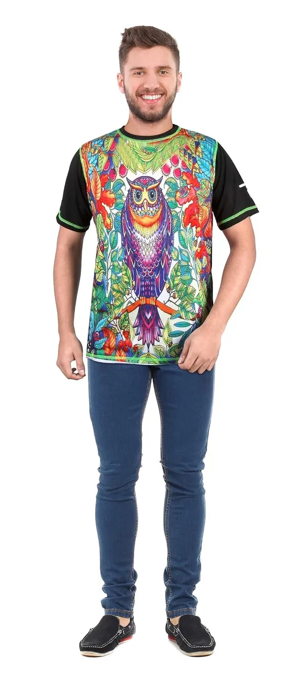 PSY_OWL-JUNGLE_PORTAL__|_UV_REACTIVE__|_T-SHIRT__|_210_GSM