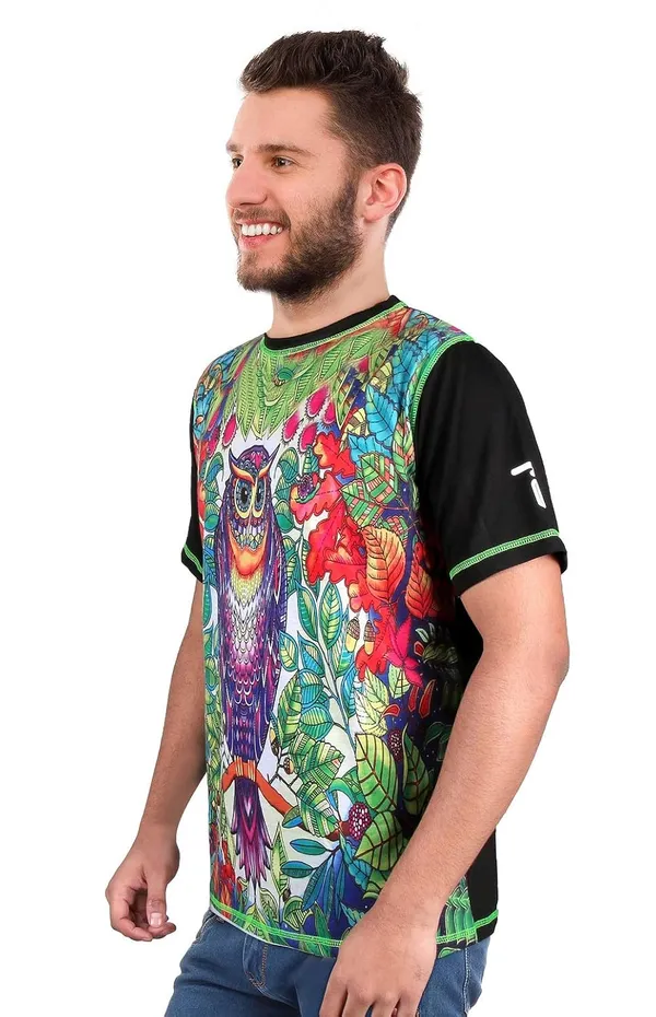 PSY_OWL-JUNGLE_PORTAL__|_UV_REACTIVE__|_T-SHIRT__|_210_GSM