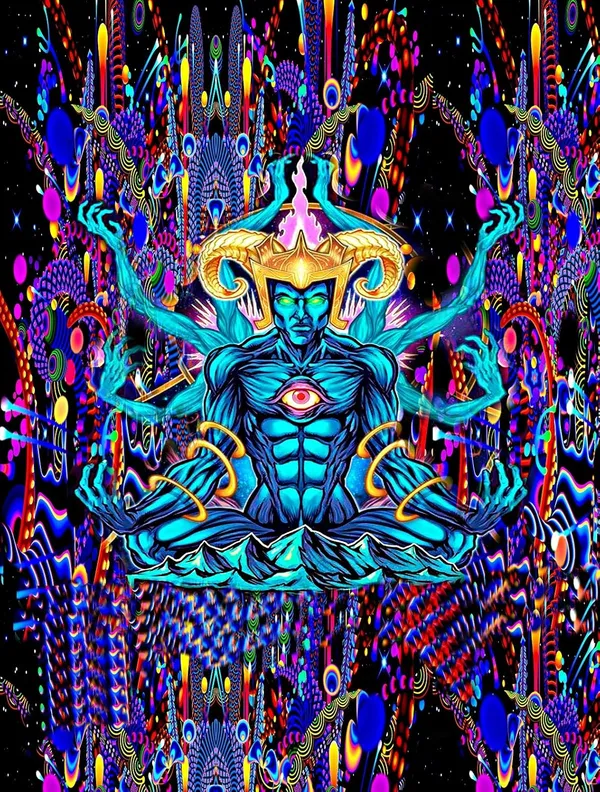 UV_REACTIVE_ART__|_PSY_GOD-MEDITATION_PORTAL__|_SPIRITUAL_GATHERING__|_T-SHIRT_|_210_GSM