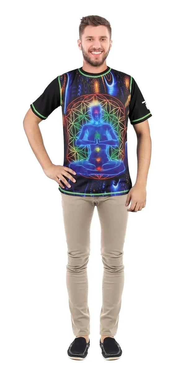 CHAKRA-MEDITATION-PORTAL_|_UV_Reactive_Art_|_T-SHIRT_|_210_GSM