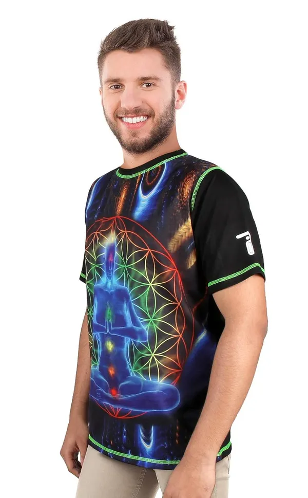 CHAKRA-MEDITATION-PORTAL_|_UV_Reactive_Art_|_T-SHIRT_|_210_GSM