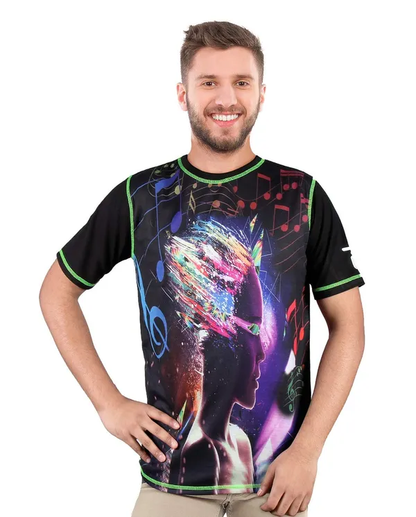 DJ_GIRL_MUSIC_INTERVENTION_|_UV_Glow_Design_|_Unisex_T-SHIRT_Dry_Fit_Micro_&_100%_Biowashed_Cotton__|_210_GSM