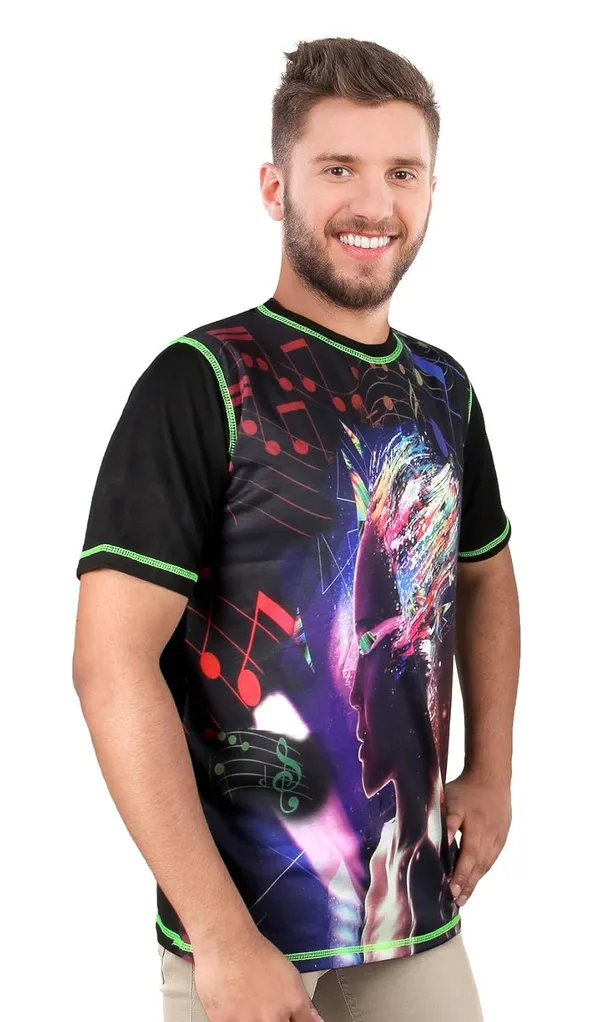DJ_GIRL_MUSIC_INTERVENTION_|_UV_Glow_Design_|_Unisex_T-SHIRT_Dry_Fit_Micro_&_100%_Biowashed_Cotton__|_210_GSM