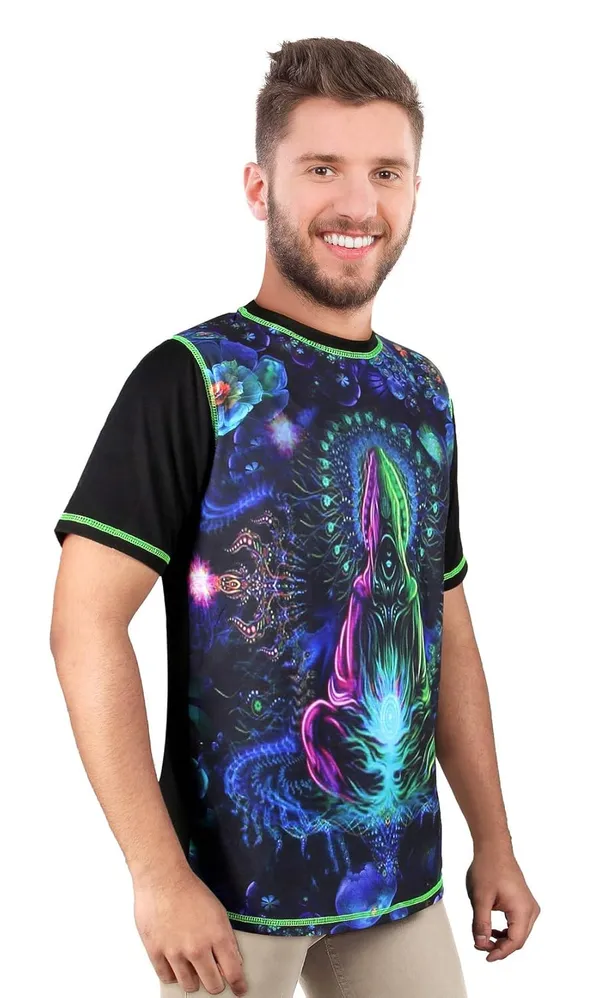 MEDITATION-AURA-INTERVENTION_|_UV_Reactive_Art_|_T-SHIRT_|_210_GSM