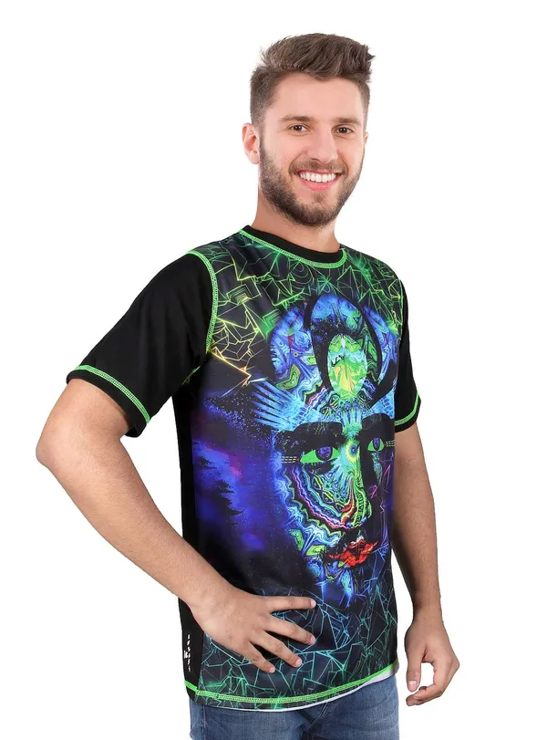 FACE_DIMENSION_|_UV_Glow_Design_|_UNISEX_T-shirt_Dry_Fit_Micro_&_100%_Biowashed_Cotton__|_210_GSM