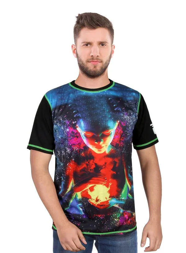 PSY_FIRE_ENERGY_PORTAL_|_UV_Glow_Design_|__T-shirt_Dry_Fit_Micro_&_100%_Biowashed_Cotton__|_210_GSM