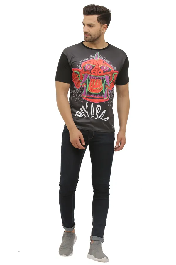 PSY_PIYASA_PORTAL_|_UV_REACTIVE_|_DARK_CHARACTER__|_T-SHIRT__|__Dry_Fit_Micro_&_100%_Biowashed_Cotton__|_210_GSM