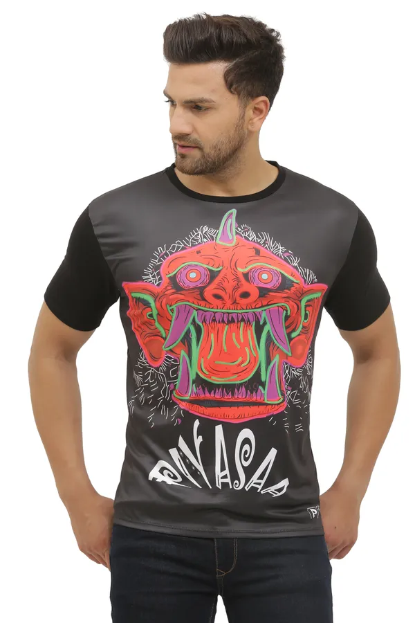 PSY_PIYASA_PORTAL_|_UV_REACTIVE_|_DARK_CHARACTER__|_T-SHIRT__|__Dry_Fit_Micro_&_100%_Biowashed_Cotton__|_210_GSM
