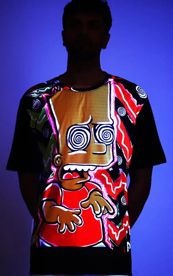 BART-TRIPPING_|__UV_Reactive_Design_|__T-shirt__|_210_GSM