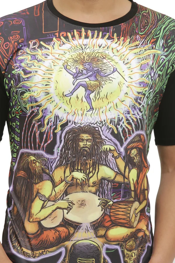 PSY_SHIV_ARADHANA_|_UV_REACTIVE_|_CLASSY_FIT__T-SHIRT_Dry_Fit_Micro_&_100%_Biowashed_Cotton__|_210_GSM