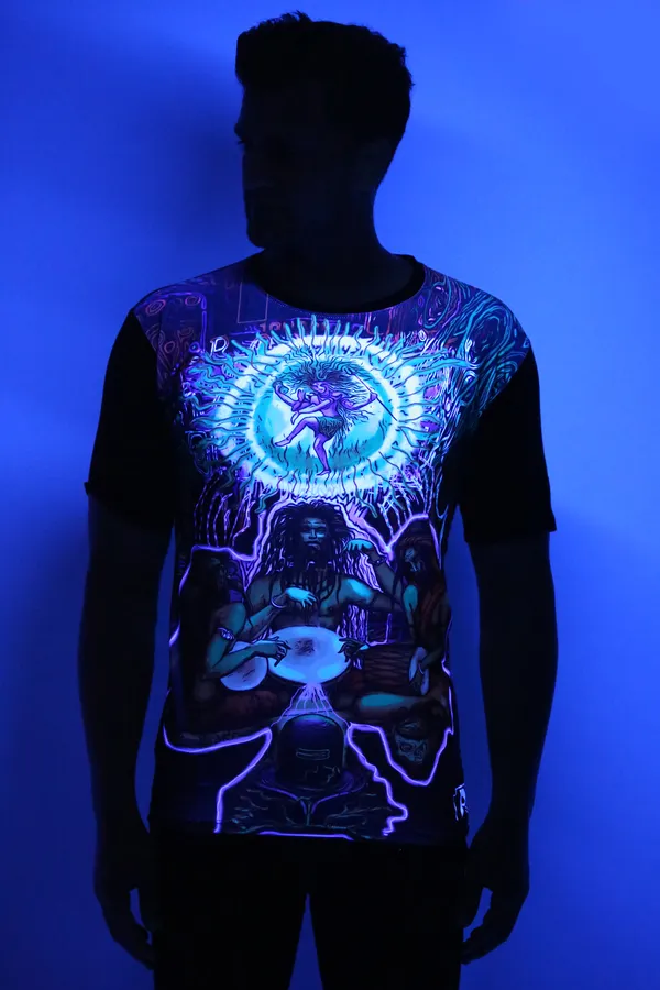 PSY_SHIV_ARADHANA_|_UV_REACTIVE_|_CLASSY_FIT__T-SHIRT_Dry_Fit_Micro_&_100%_Biowashed_Cotton__|_210_GSM