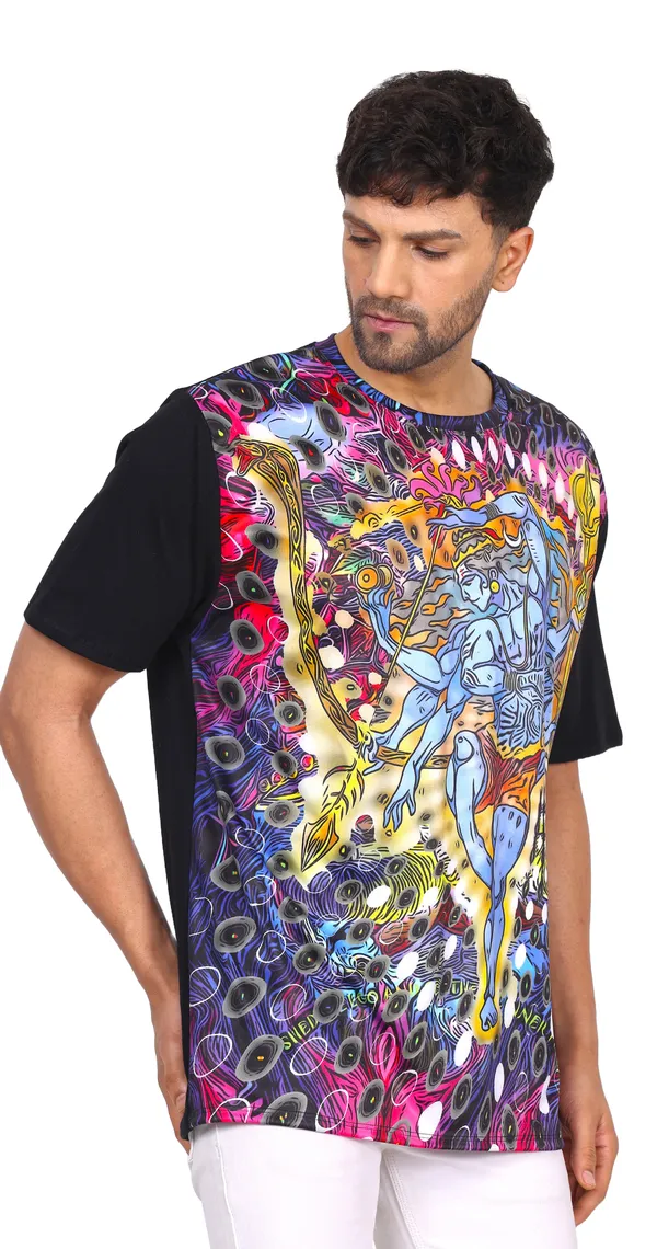 PSY_SHIVA_NATARAJ_|_UV_ReactiveDesign_|_UNISEX_T-SHIRT_|_210_GSM