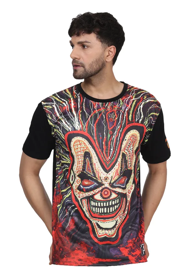 PSY_INSANE_JOKER-EVIL-LAUGH_|_UV_REACTIVE_ART_|__RAVE_EDITION__|_Unisex_T-SHIRT__|_210_GSM