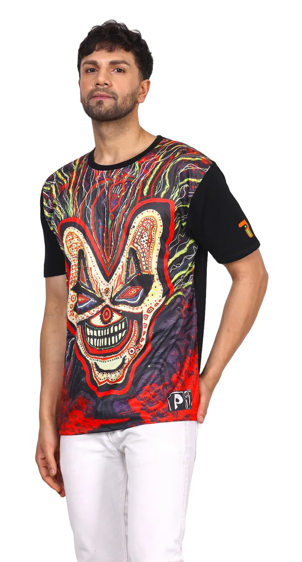 PSY_INSANE_JOKER-EVIL-LAUGH_|_UV_REACTIVE_ART_|__RAVE_EDITION__|_Unisex_T-SHIRT__|_210_GSM