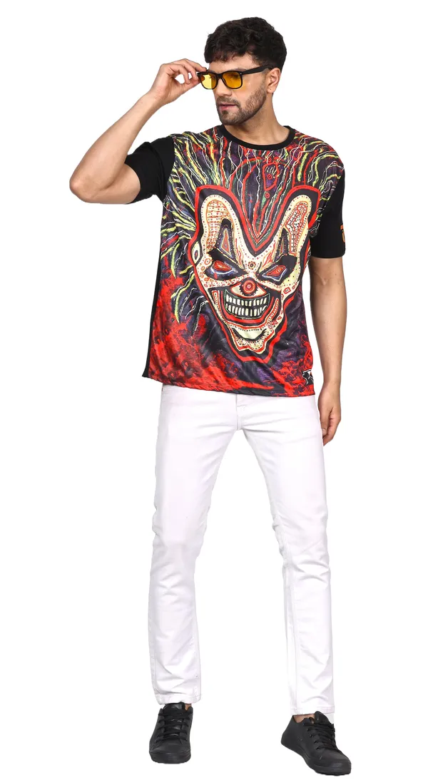PSY_INSANE_JOKER-EVIL-LAUGH_|_UV_REACTIVE_ART_|__RAVE_EDITION__|_Unisex_T-SHIRT__|_210_GSM