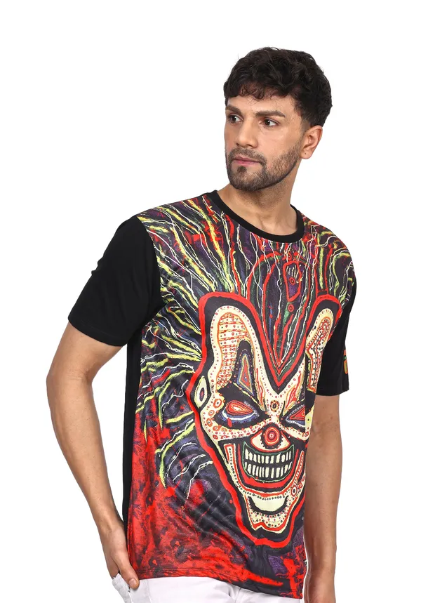 PSY_INSANE_JOKER-EVIL-LAUGH_|_UV_REACTIVE_ART_|__RAVE_EDITION__|_Unisex_T-SHIRT__|_210_GSM
