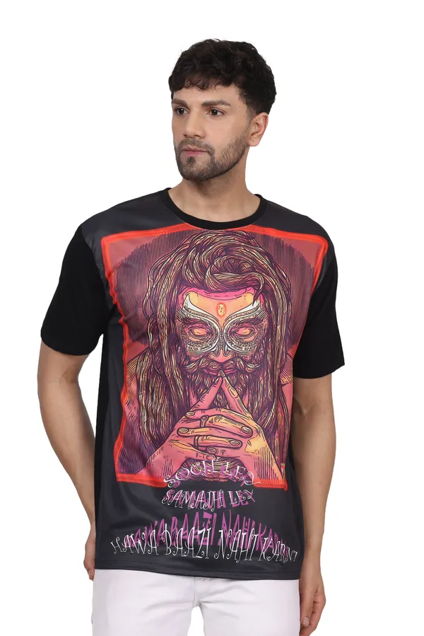 PSY_HAWABAZZI_PORTAL_|_UV_Reactive_Design_|_Unisex_T-shirt_|_210_GSM