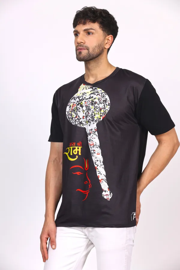 PSY_HANUMAN-GADA_|_UV_Glow_Design_|_UNISEX_T-SHIRT_Dry_Fit_Micro_&_100%_Biowashed_Cotton__|_210_GSM