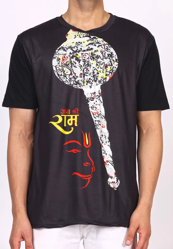 PSY_HANUMAN-GADA_|_UV_Glow_Design_|_UNISEX_T-SHIRT_Dry_Fit_Micro_&_100%_Biowashed_Cotton__|_210_GSM