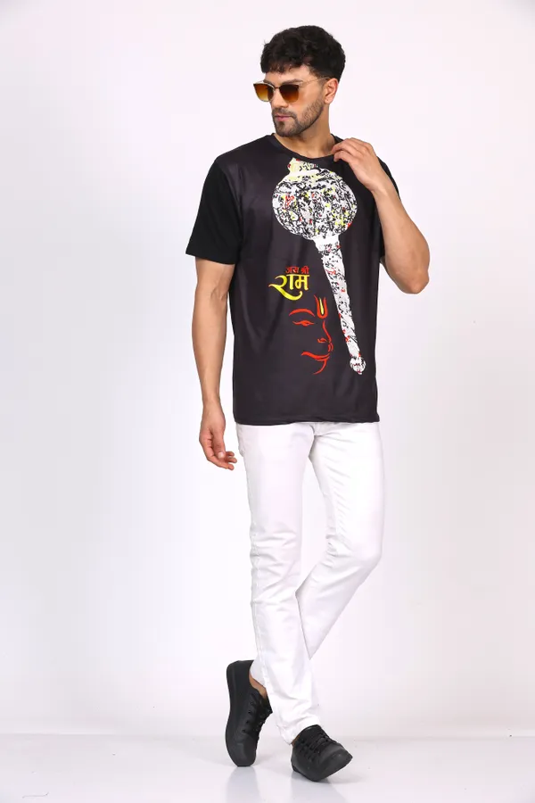 PSY_HANUMAN-GADA_|_UV_Glow_Design_|_UNISEX_T-SHIRT_Dry_Fit_Micro_&_100%_Biowashed_Cotton__|_210_GSM
