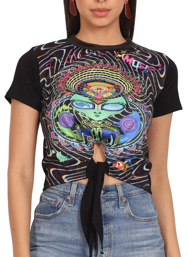 DJ__TECHNO_ALIEN_|_UV_Reactive_CROP_TOP_|_210_GSM