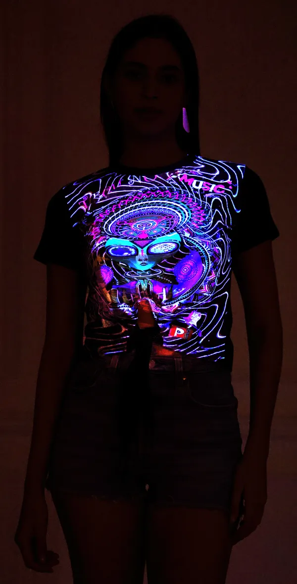 DJ__TECHNO_ALIEN_|_UV_Reactive_CROP_TOP_|_210_GSM