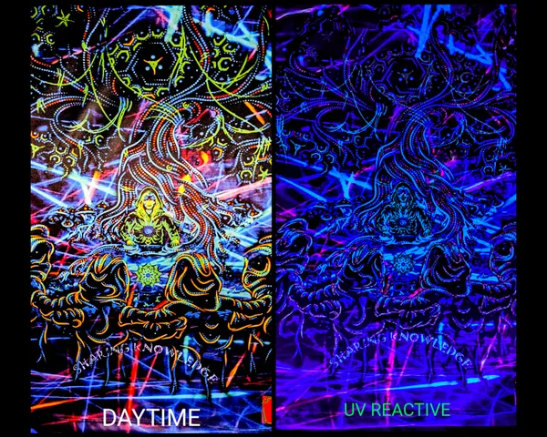 DJ_SHARING_KNOWLEDGE_|_UV_Glow_Design_|_UNISEX_T-SHIRT_Dry_Fit_Micro_&_100%_Biowashed_Cotton__|_210_GSM