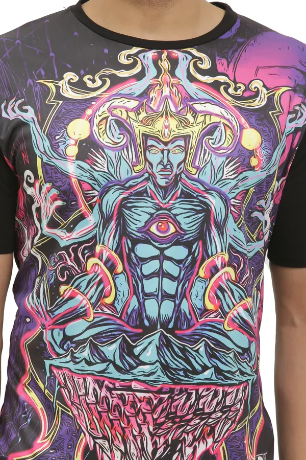 SHIVA_ANGER_MEDITATION_|_UV_REACTIVE_ART_|_CLASSY_FIT_T-SHIRT_Dry_Fit_Micro_&_100%_Biowashed_Cotton__|_210_GSM