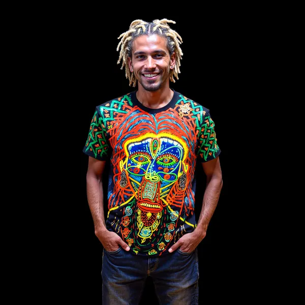 One-Of-Kind_|_INSANE-Mystic-4D-_HandArt_|_JOURNEY_OF_MOTHER_|_UV_&_Glow_In_Dark_|__T-Shirt__|_210_GSM