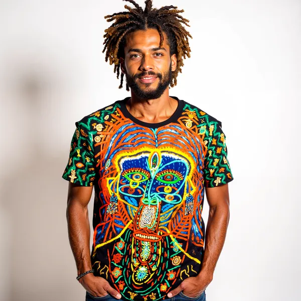One-Of-Kind_|_INSANE-Mystic-4D-_HandArt_|_JOURNEY_OF_MOTHER_|_UV_&_Glow_In_Dark_|__T-Shirt__|_210_GSM