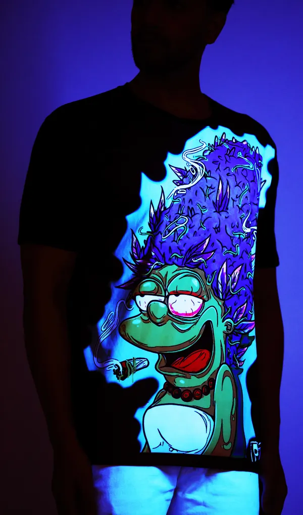 PSY_MARGE_-_HYBRID_TRIP_|_UV_Glow_Art_|_Unisex_T-SHIRT__|_210_GSM