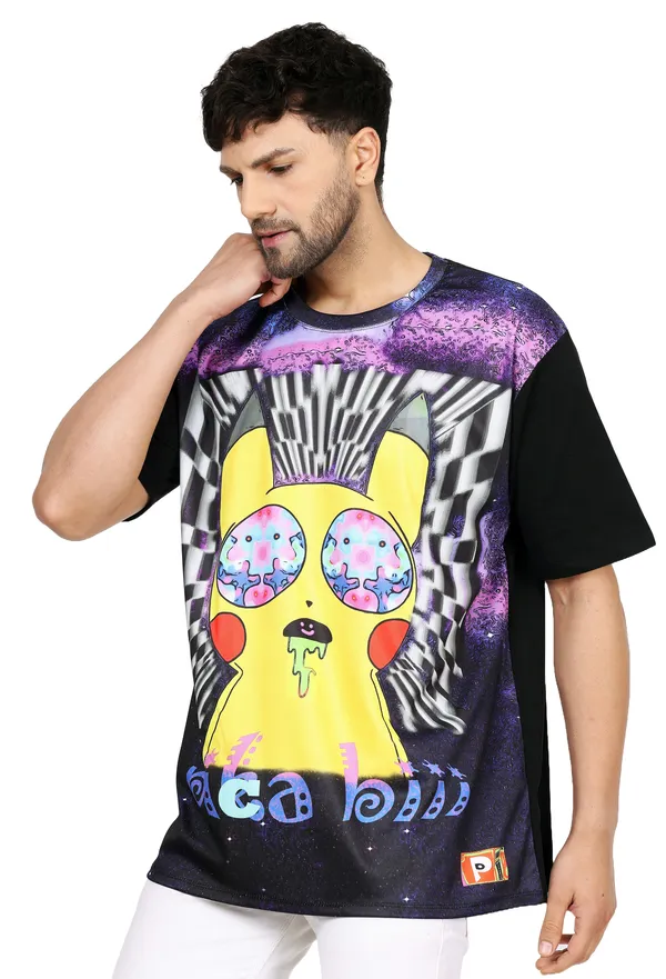 PSY_PICA-THUNDER-BOLT_|_UV_Reactive_ART_|_T-SHIRT_|_210_GSM