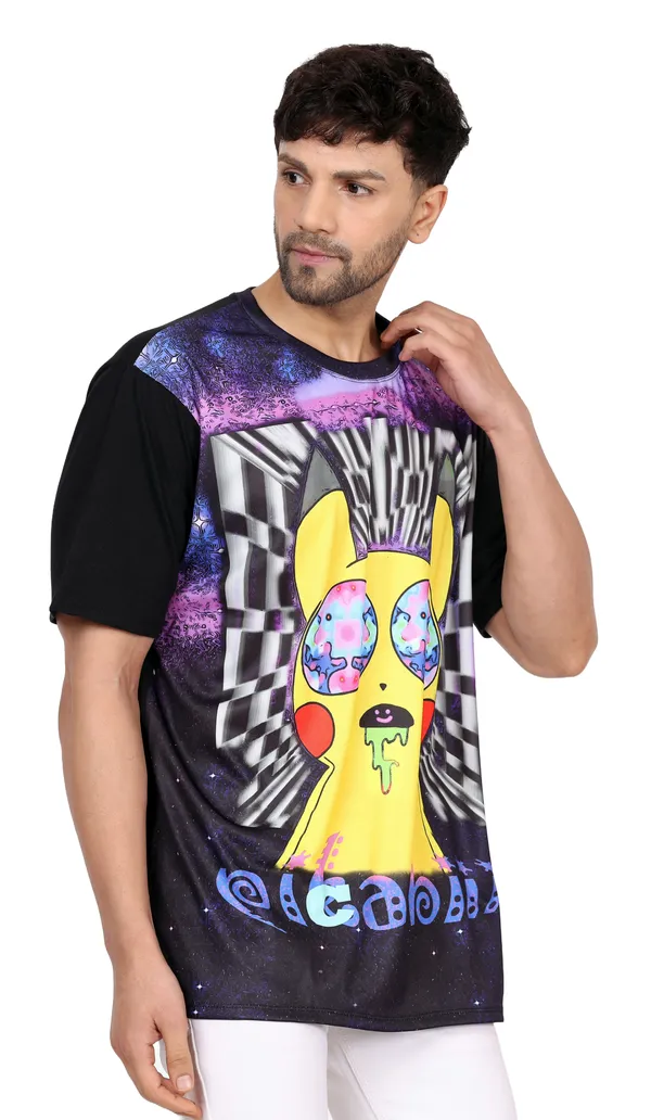 PSY_PICA-THUNDER-BOLT_|_UV_Reactive_ART_|_T-SHIRT_|_210_GSM